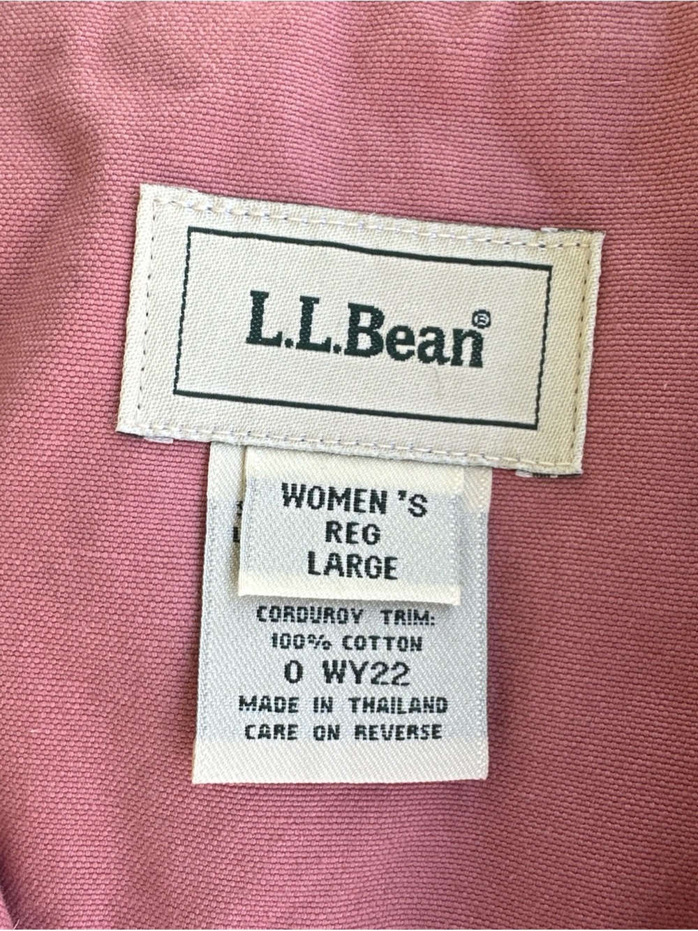 L.L. Bean Women’s Size L Pink Chore Jacket Flannel-Lined  Barn Work Coat Canvas - Picture 8 of 15